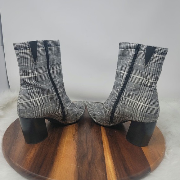 Jeffery Campbell Gray/Black Plaid Sport Boot Heel 3" Women 11 - Picture 5 of 11